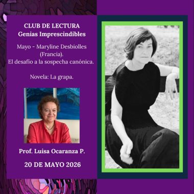 CLUB DE LECTURA: Genias Imprescindibles. Mayo - Maryline Desbiolles